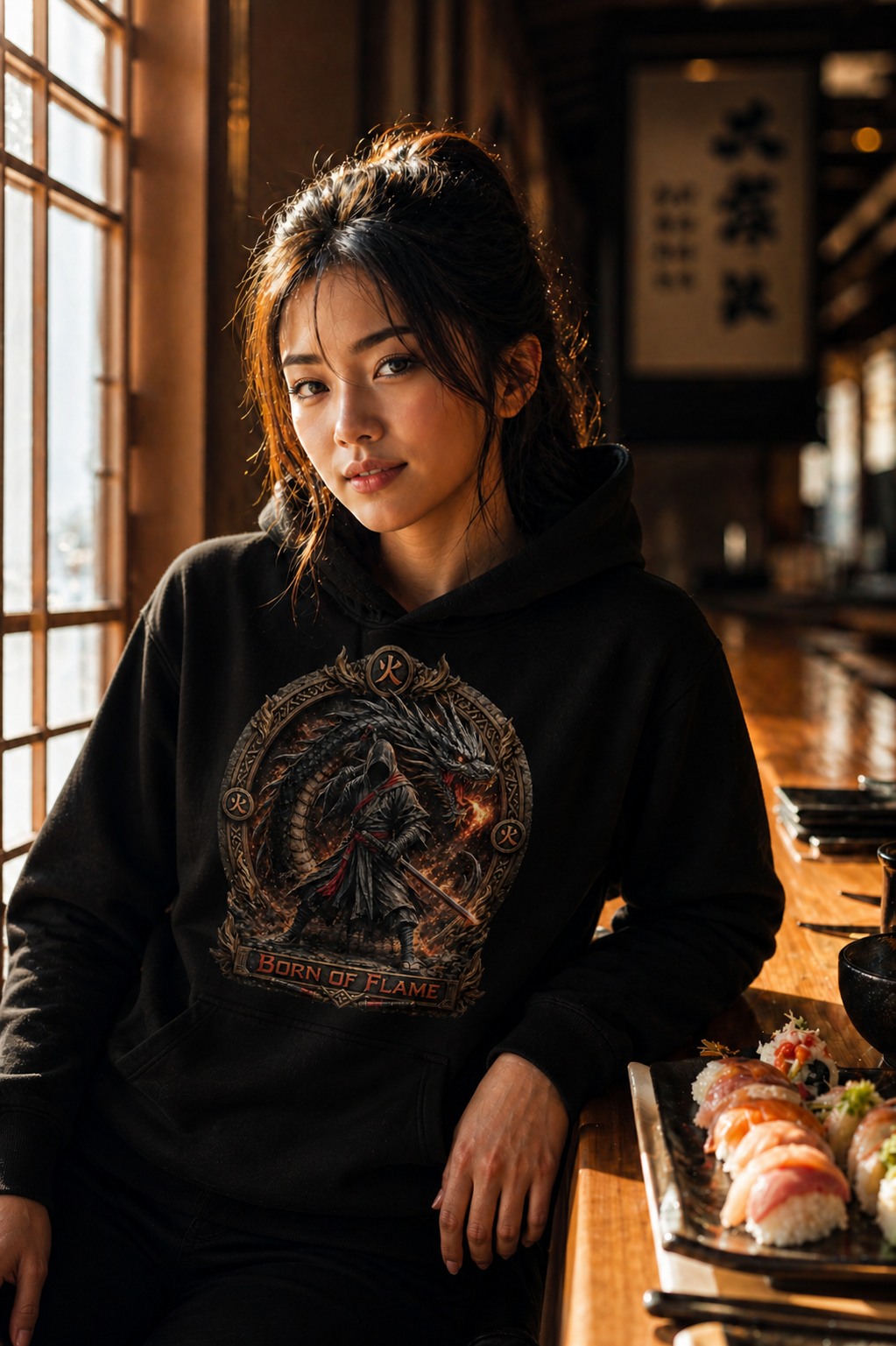 TRIBO Unisex Hoodie - BORN OF FLAME - Image 2