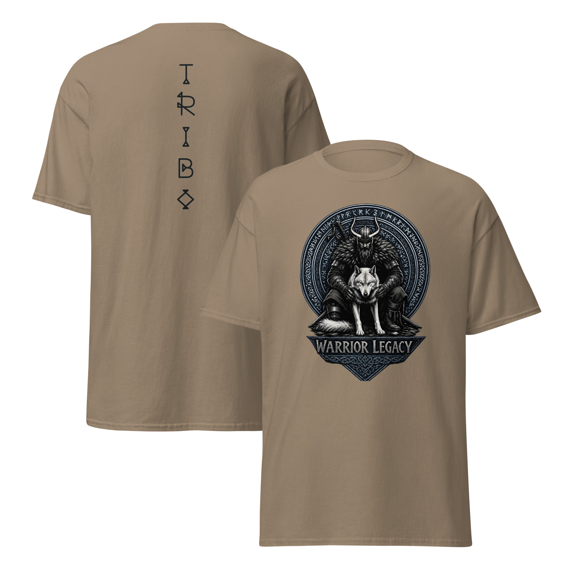 TRIBO Unisex WARRIOR LEGACY - VIKING WOLF tee shirt - Image 9
