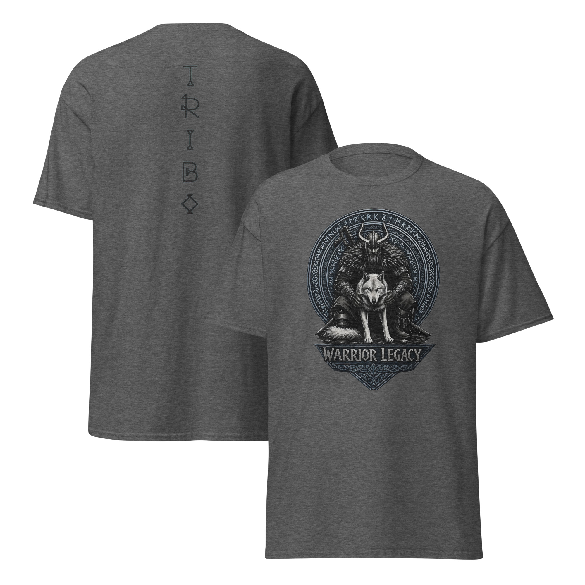 TRIBO Unisex WARRIOR LEGACY - VIKING WOLF tee shirt - Image 4