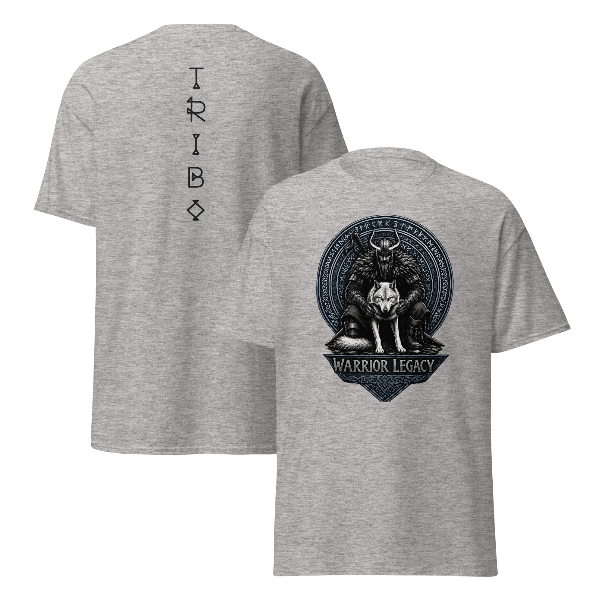 TRIBO Unisex WARRIOR LEGACY - VIKING WOLF tee shirt - Image 14