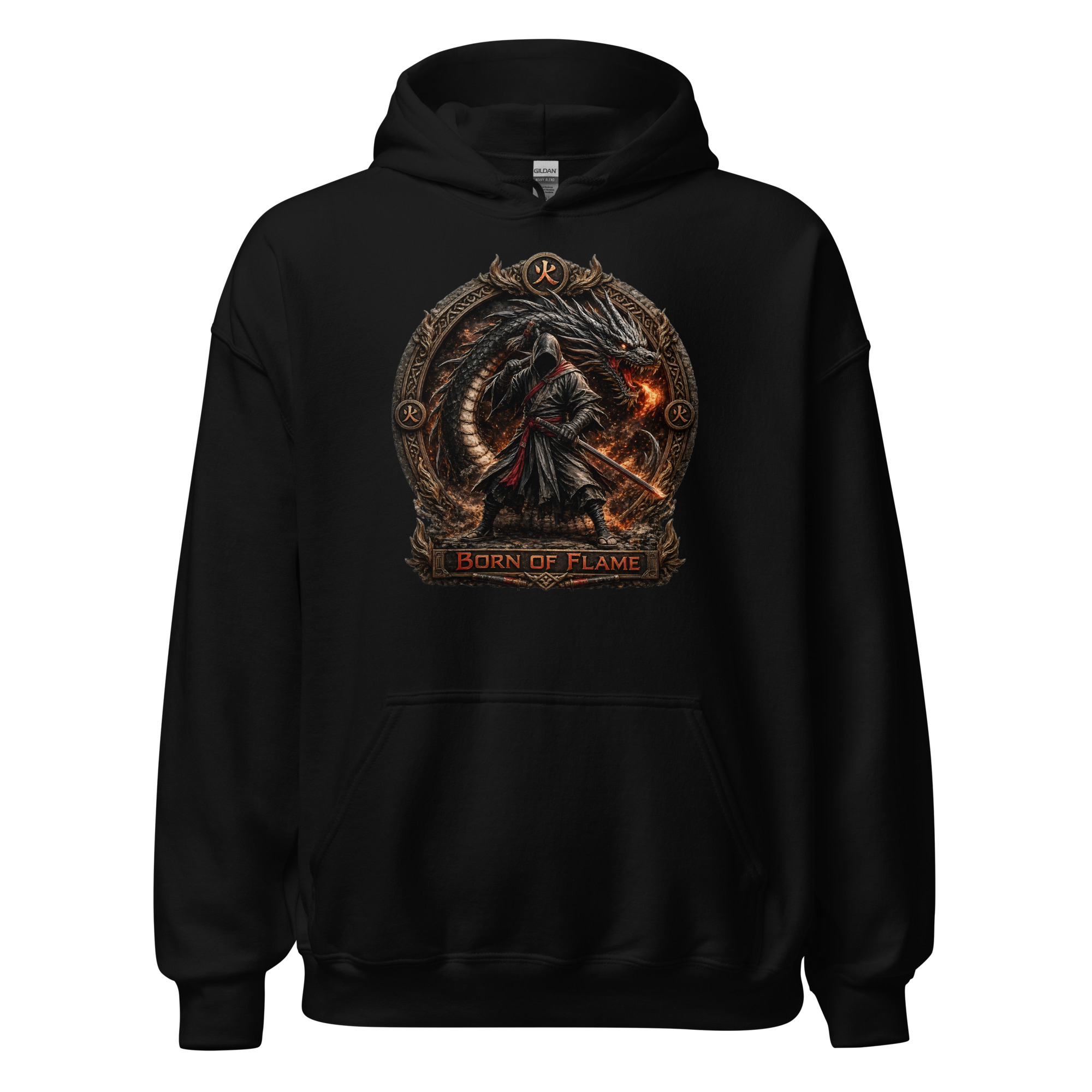 TRIBO Unisex Hoodie - BORN OF FLAME - Image 6