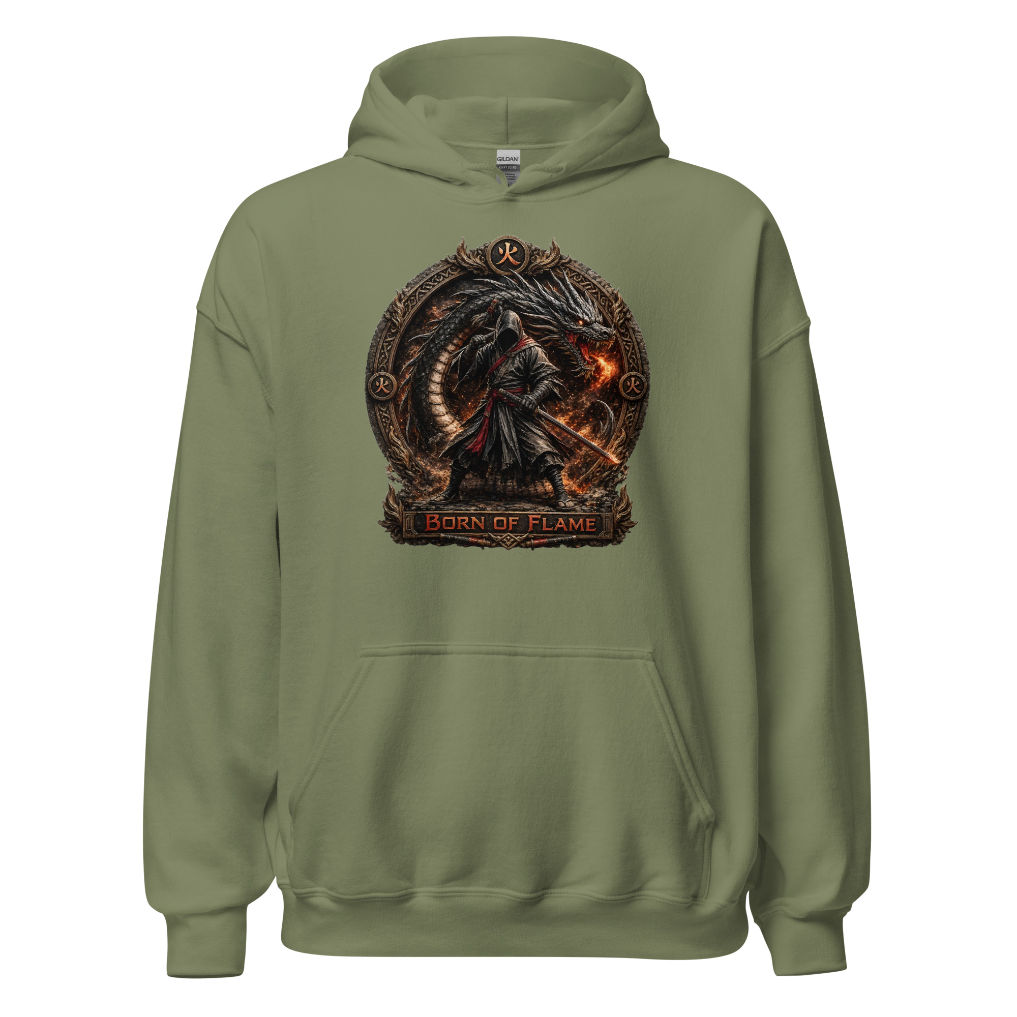 TRIBO Unisex Hoodie - BORN OF FLAME - Image 4