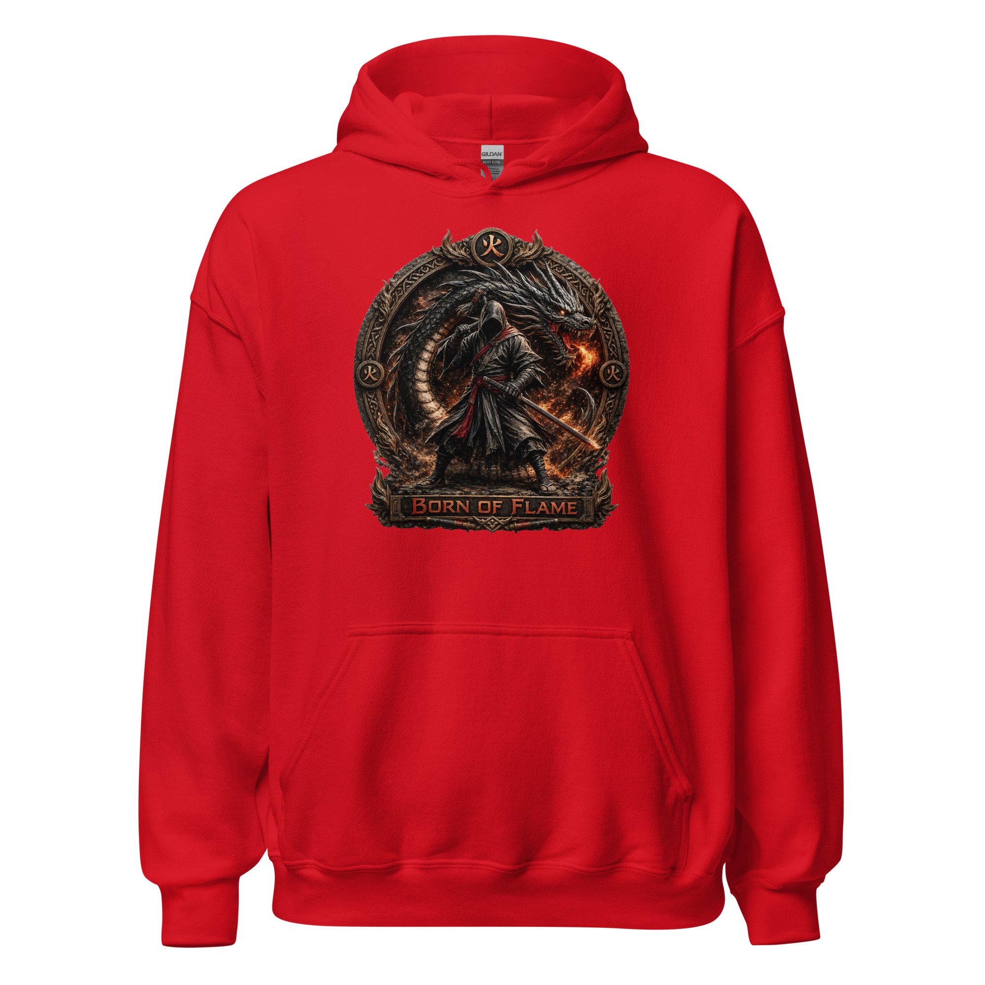 TRIBO Unisex Hoodie - BORN OF FLAME - Image 10