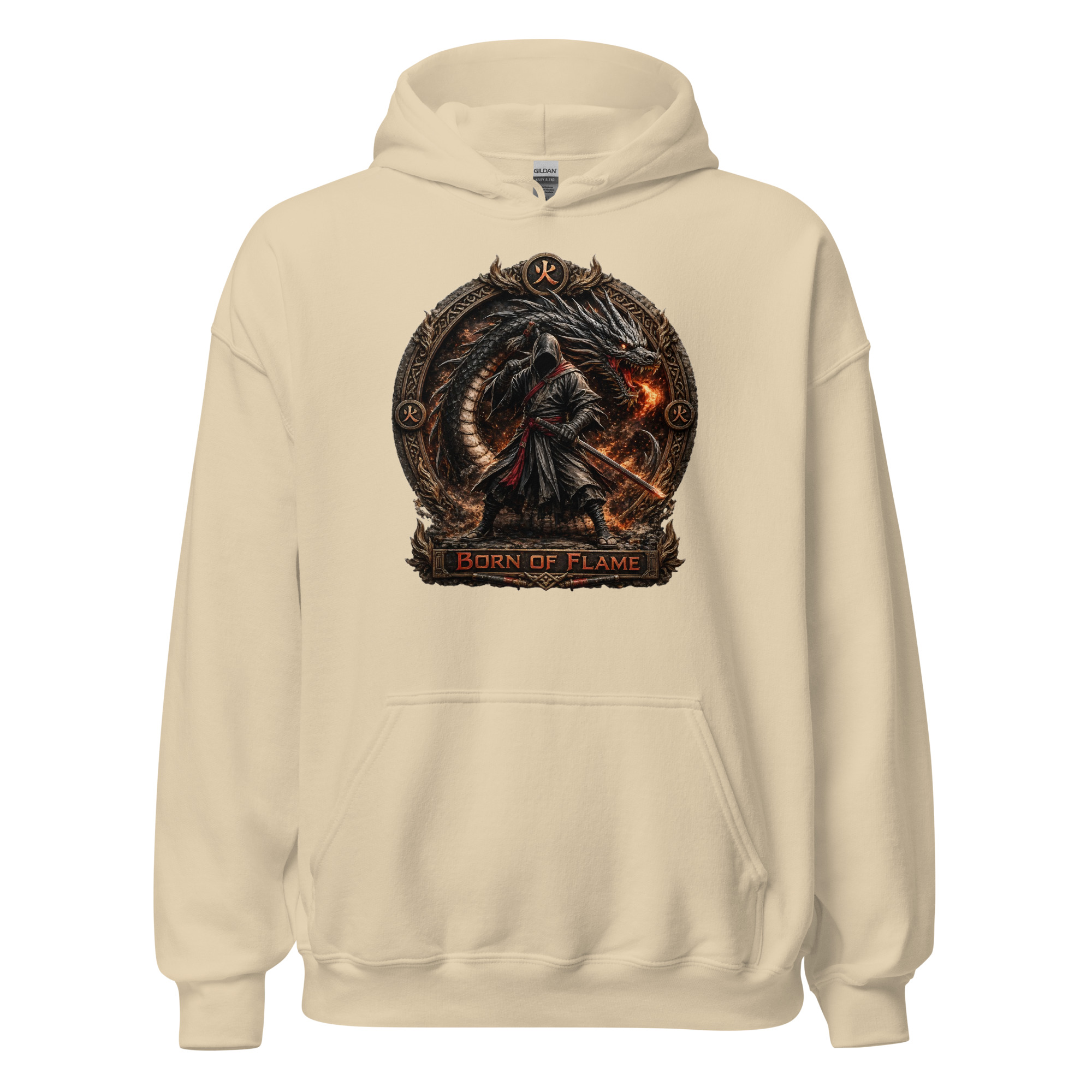 TRIBO Unisex Hoodie - BORN OF FLAME - Image 3