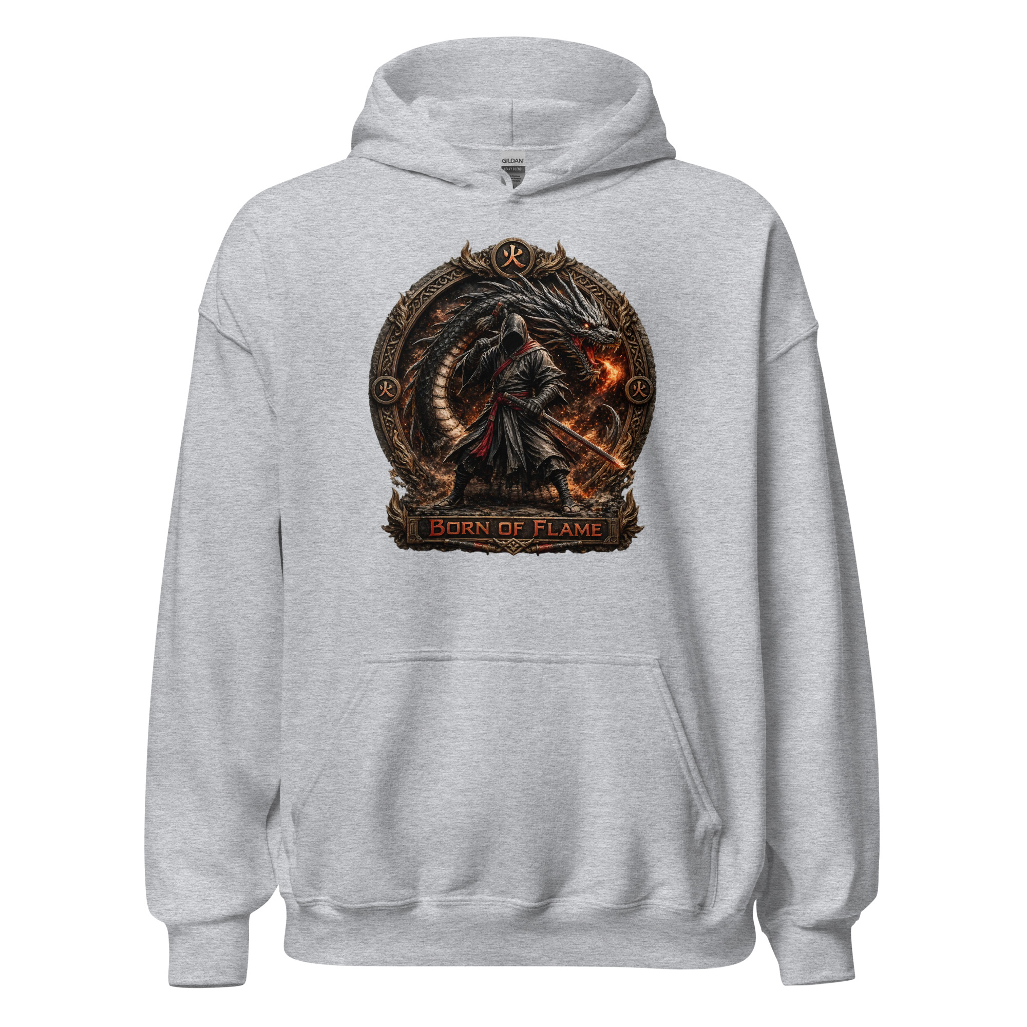 TRIBO Unisex Hoodie - BORN OF FLAME - Image 9