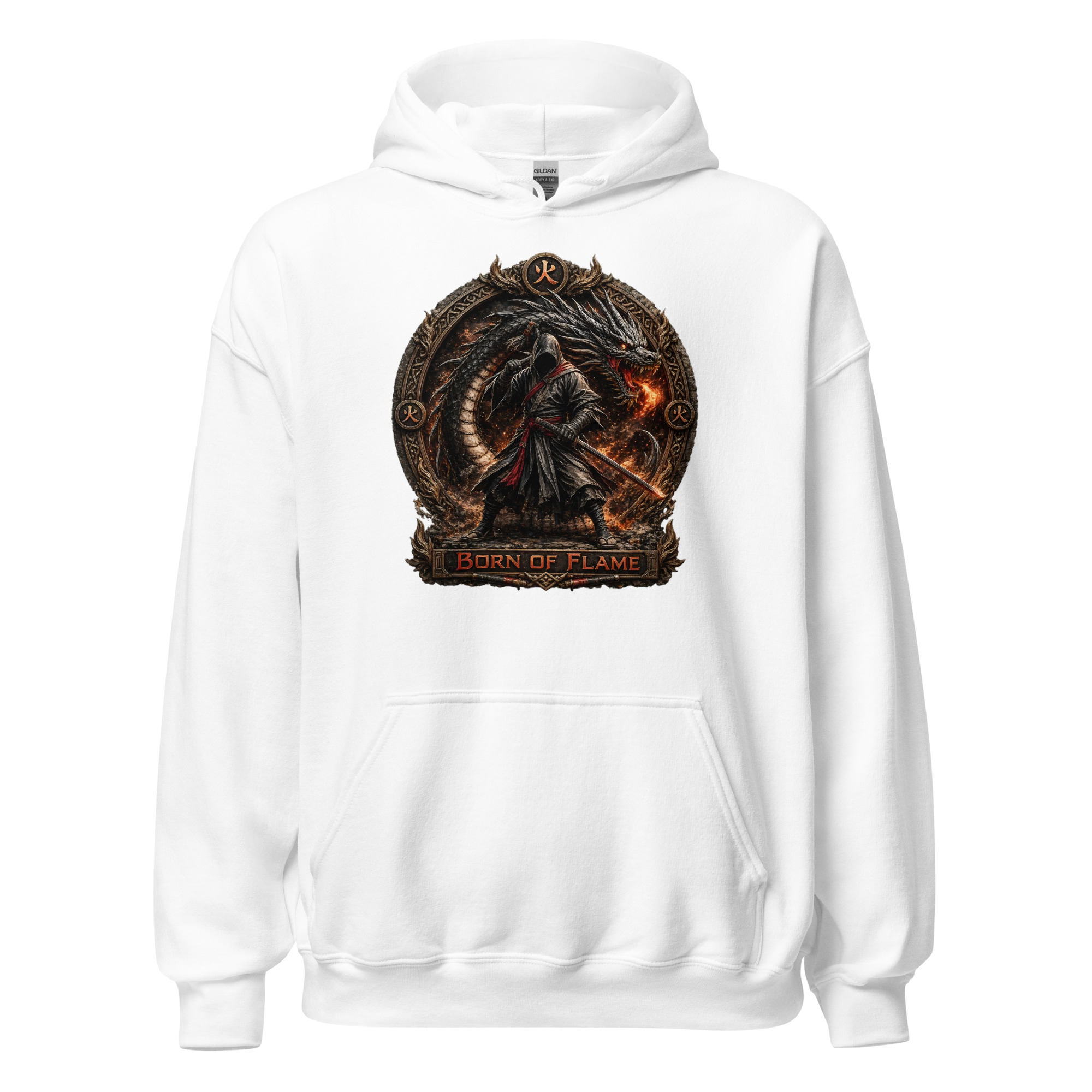 TRIBO Unisex Hoodie - BORN OF FLAME - Image 5